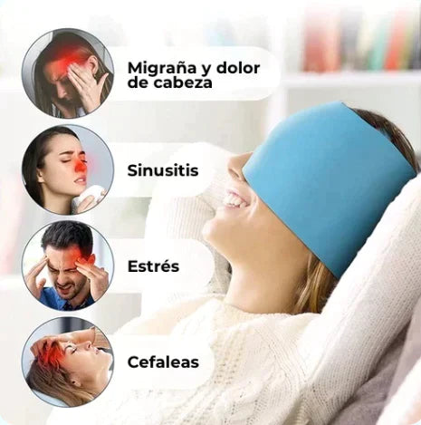 Gorro gel para migraña, dolor de cabeza